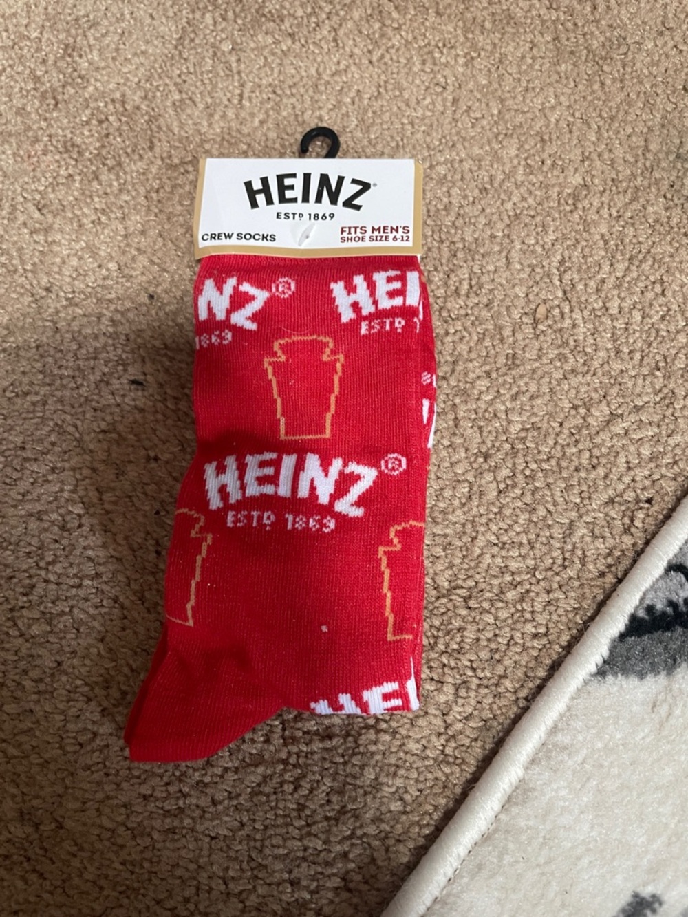 Heinz Red Crew Socks for Men - Branded Graphic Socks